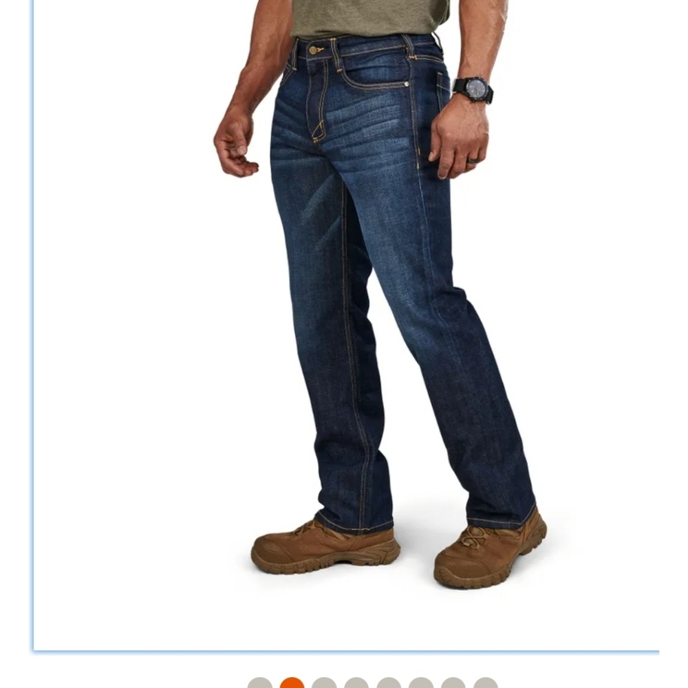 5.11 Tactical Men's Jeans in Medium Blue 32x34. Qty Reaming 2. Priced $Each